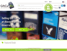 Tablet Screenshot of giftcardbin.com